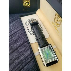 Pierre‎ Lucerne Emerald 1888 Mens Tank Watch With Box